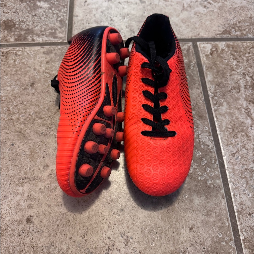 Orange Kids Soccer Shoes